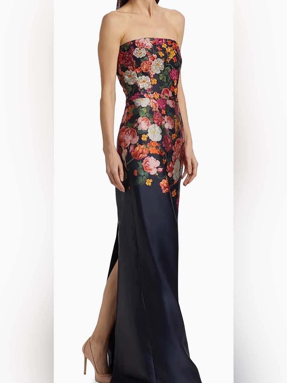 Sachin & Babi navy Sophia Embellished Floral Gown 12